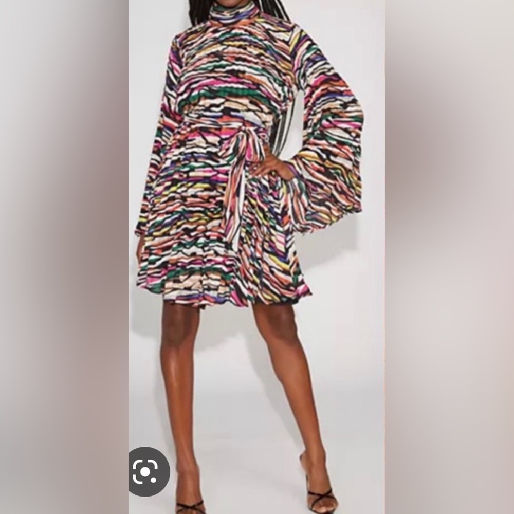 NY&Co. Pleated Multicolored Dress